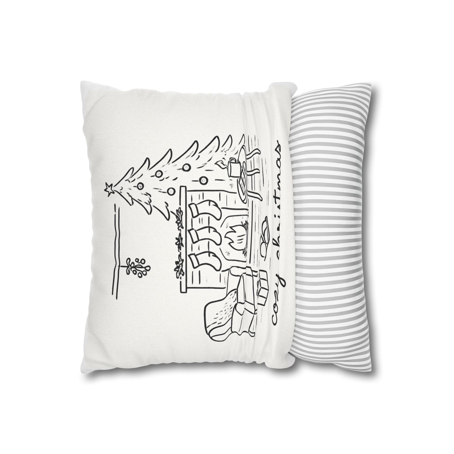 Cozy Christmas Pillowcase — Holiday Decorative Throw Pillow Cover