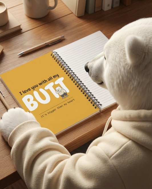 New Year Glow Spiral Notebook ✨ “I Love You With All My Butt” Edition