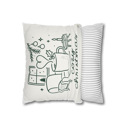 Cozy Christmas Pillowcase — Holiday Decorative Throw Pillow Cover