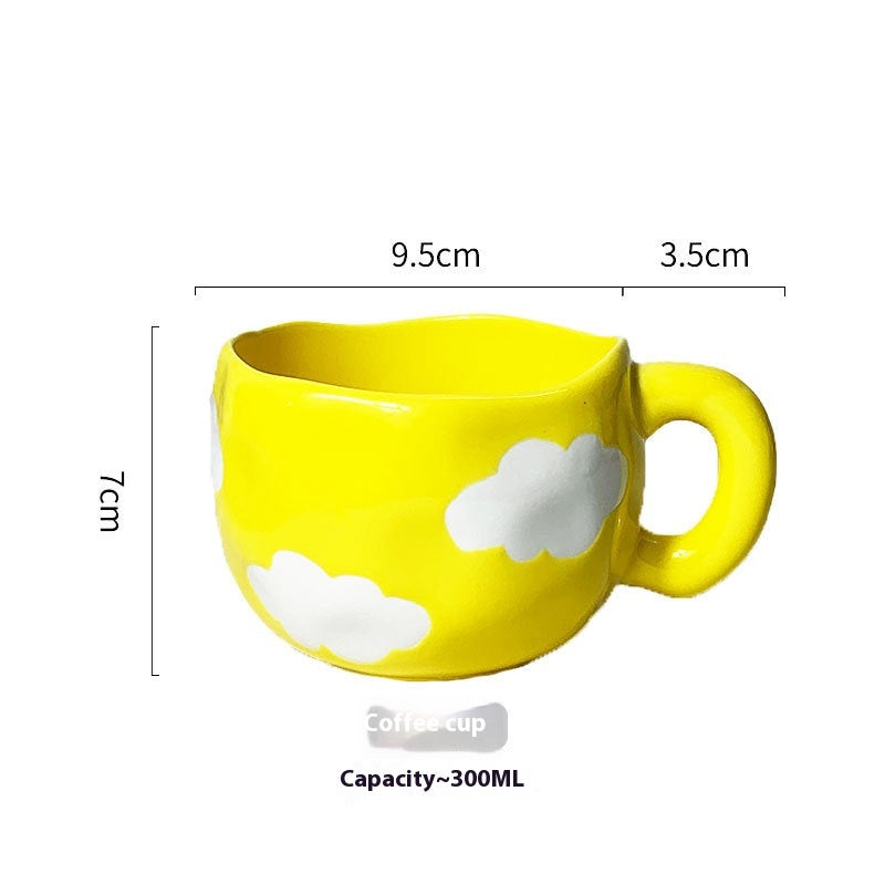 Cute Girl Heart Home Creative Hand-pinched Coffee Cup