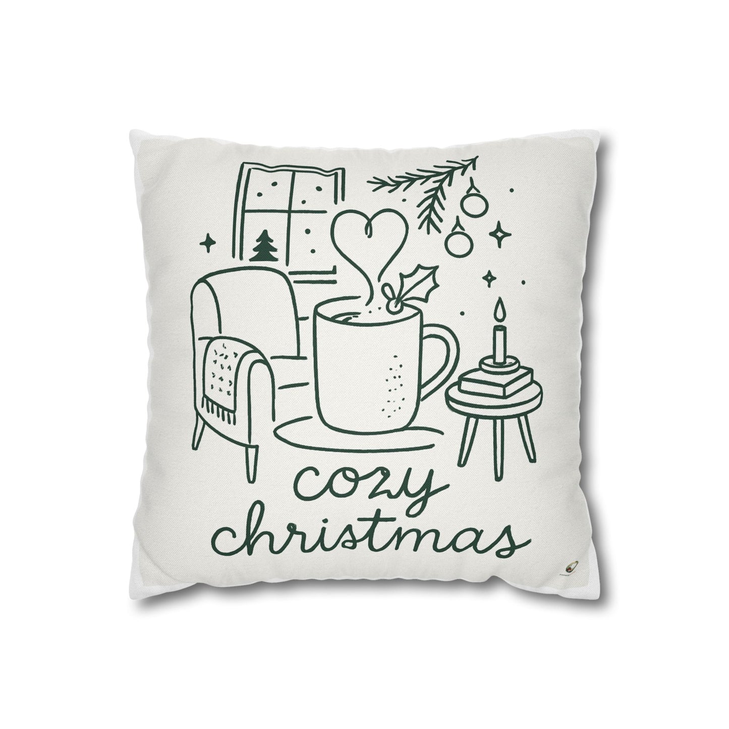 Cozy Christmas Pillowcase — Holiday Decorative Throw Pillow Cover
