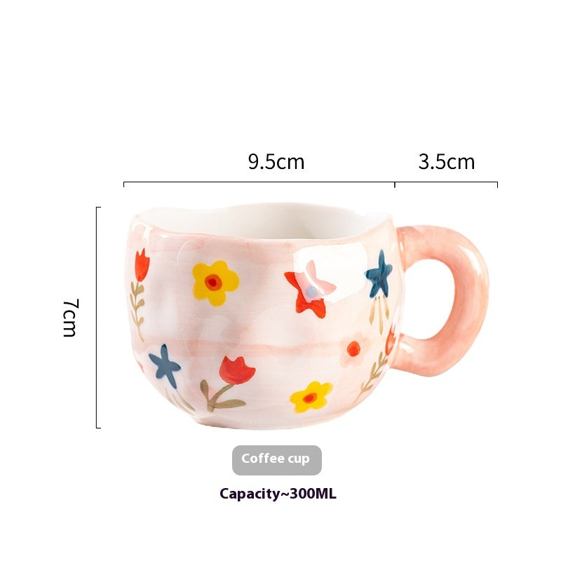 Cute Girl Heart Home Creative Hand-pinched Coffee Cup