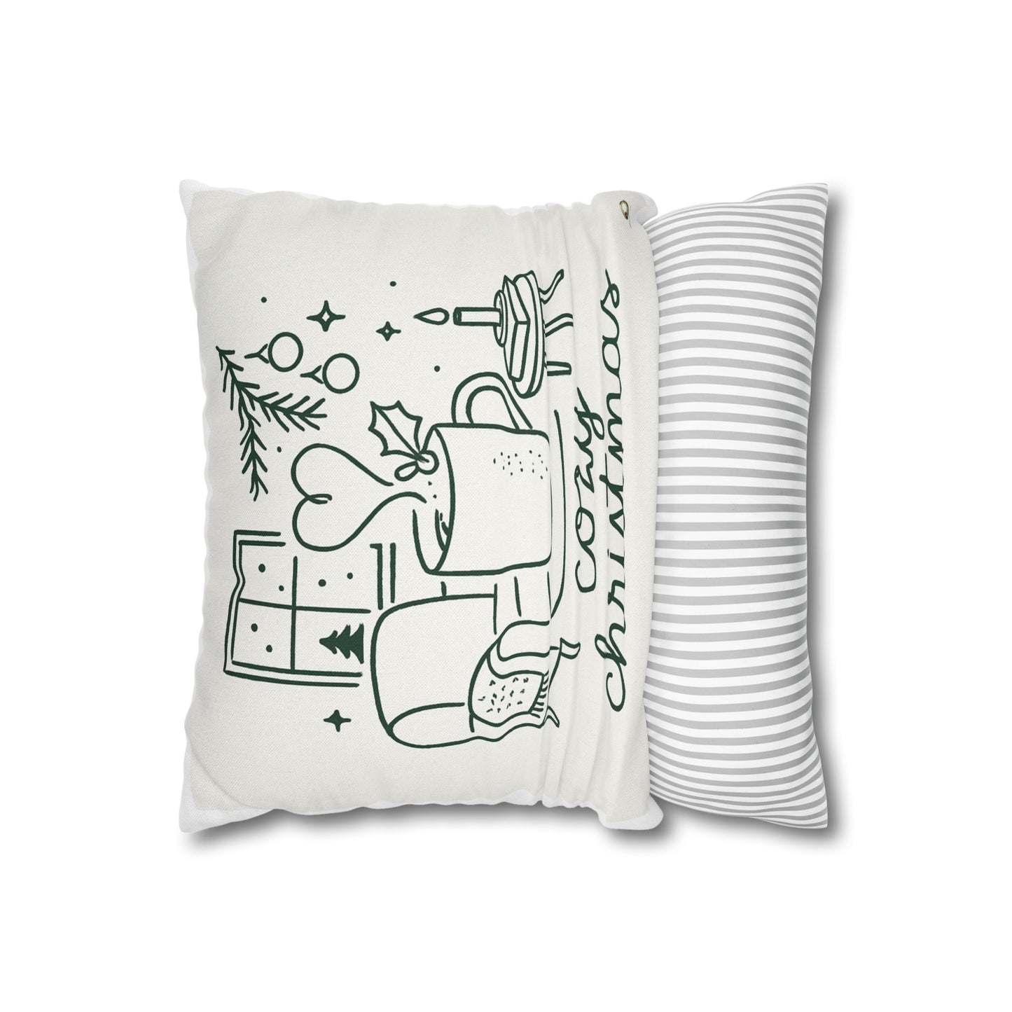 Cozy Christmas Pillowcase — Holiday Decorative Throw Pillow Cover