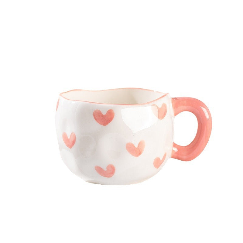 Cute Girl Heart Home Creative Hand-pinched Coffee Cup